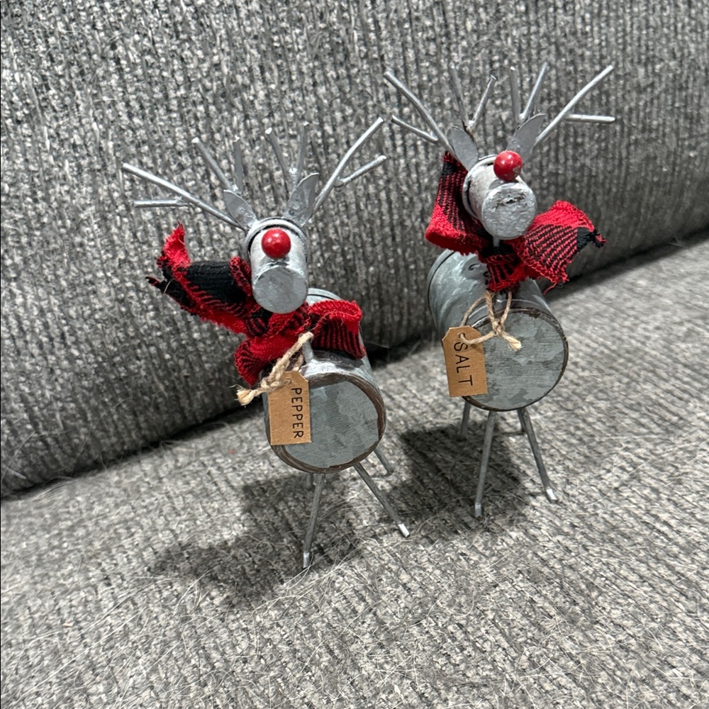 Festive Reindeer Salt and Pepper Shakers
